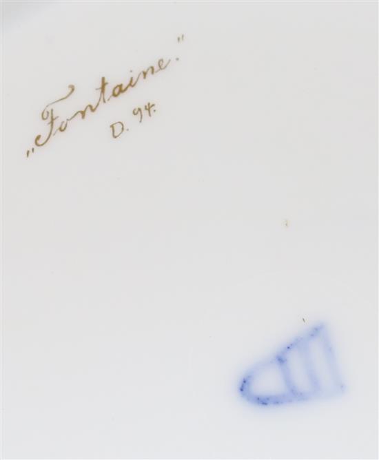 A Vienna style Fontaine portrait cabinet plate, c.1910, painted by A. Becker, 24cm